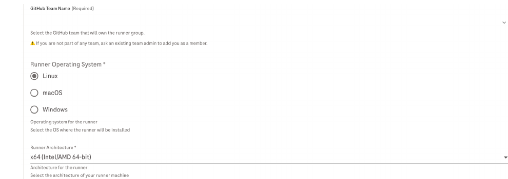 Self-serve template – GitHub Team